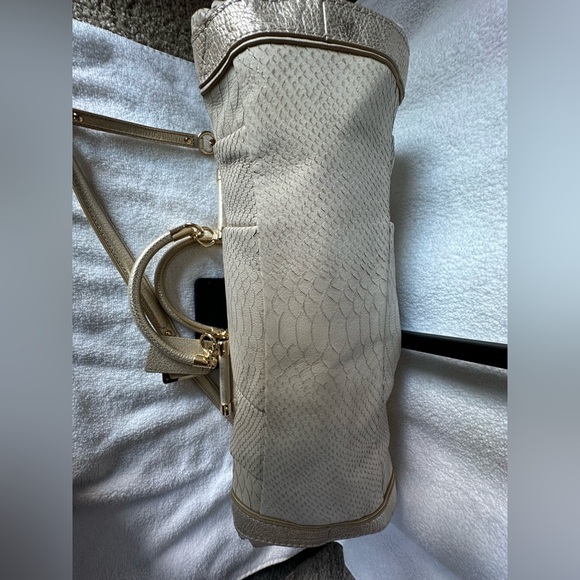 Coach Madison Leather Python Print Caroline Satchel Handbag - Picture 13 of 16